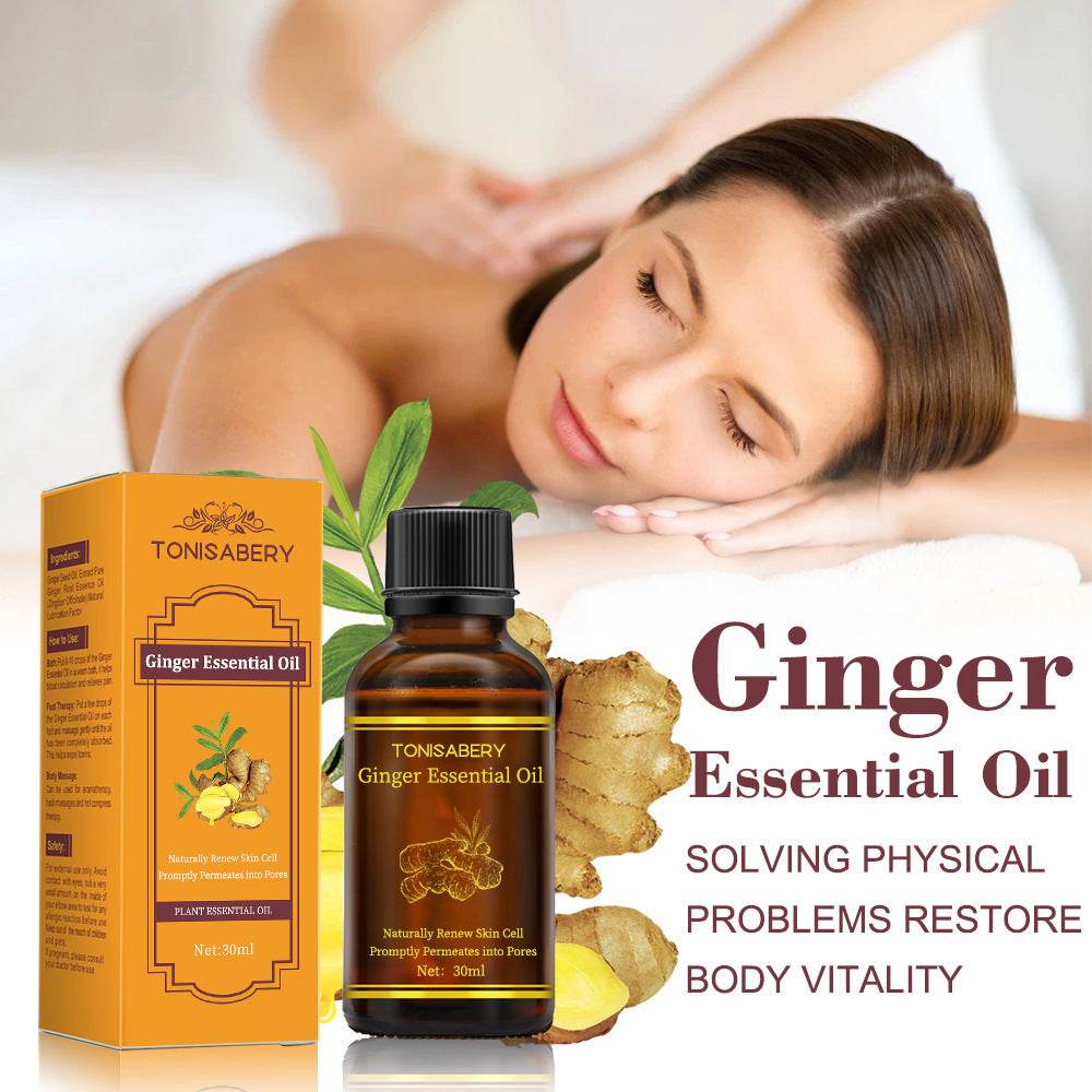 Huile essentielle de massage au gingembre pour soins de la peau - Style & confort