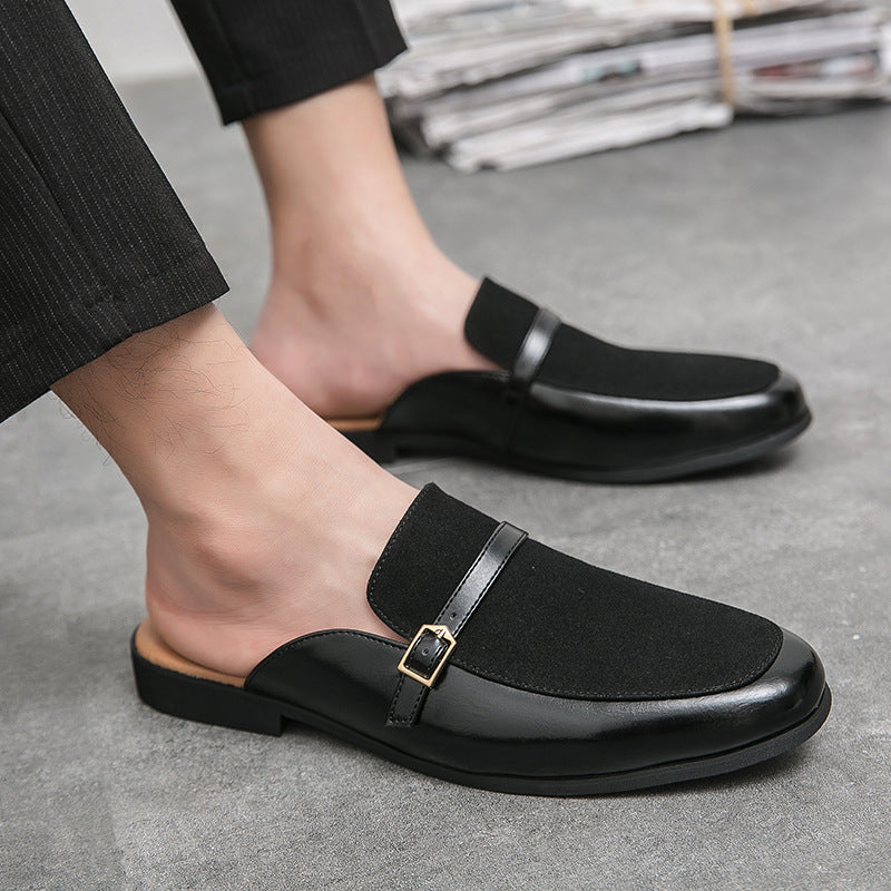Chaussons britanniques pour hommes,en cuir pour hommes