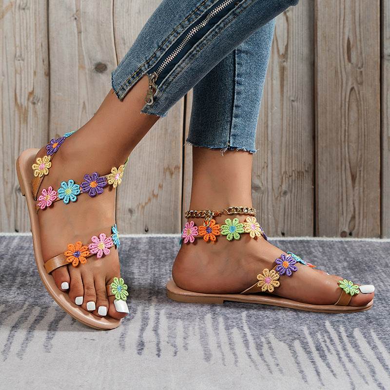 Sandales à bout plat tendance pour femmes - Style & confort
