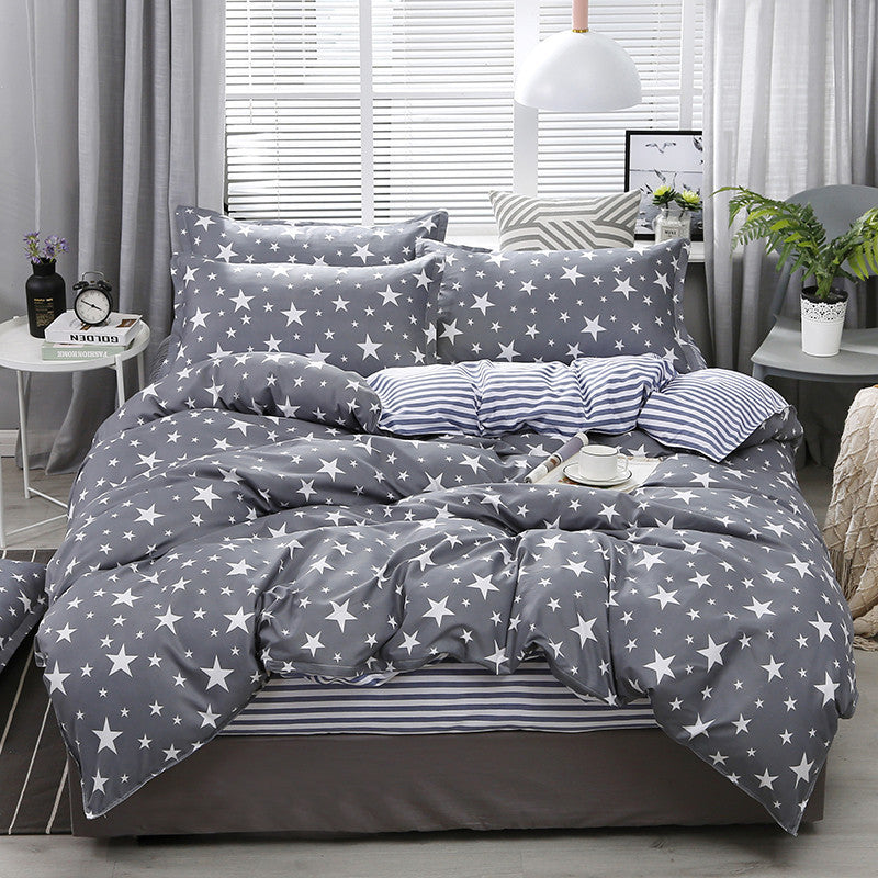 Literie en polyester à imprimé simple et tendance pour la maison
