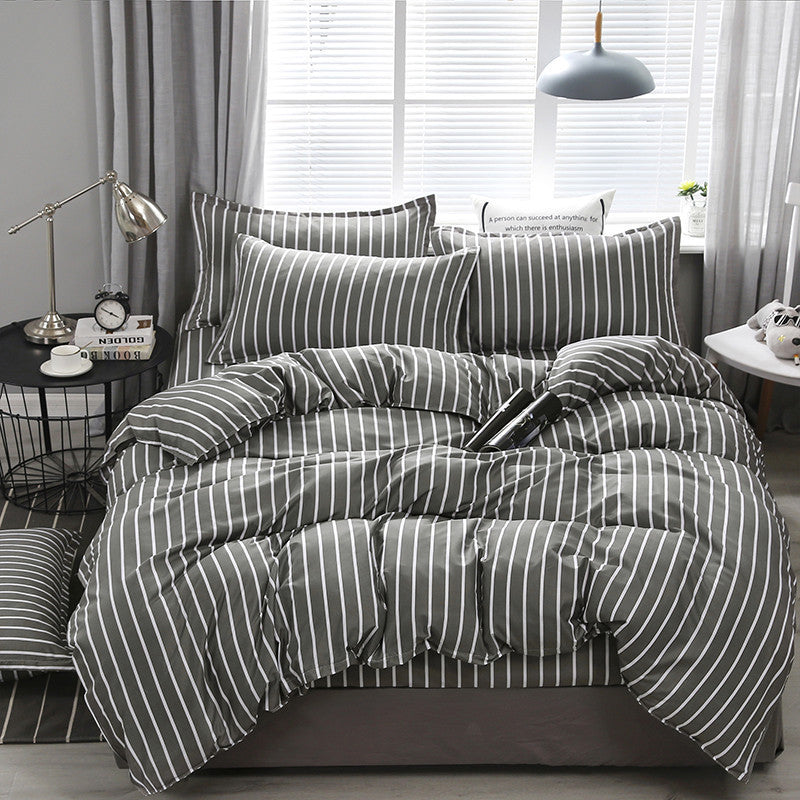Literie en polyester à imprimé simple et tendance pour la maison