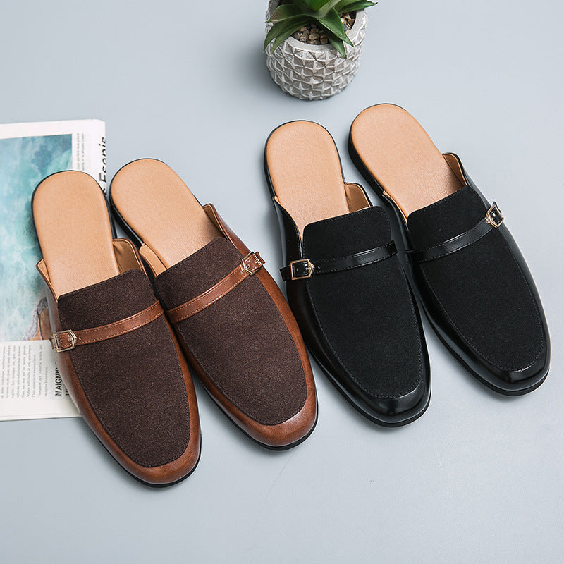 Chaussons britanniques pour hommes,en cuir pour hommes