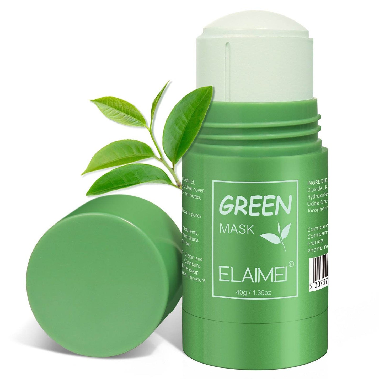Masque nettoyant au thé vert pour points noirs et acné - Style & confort