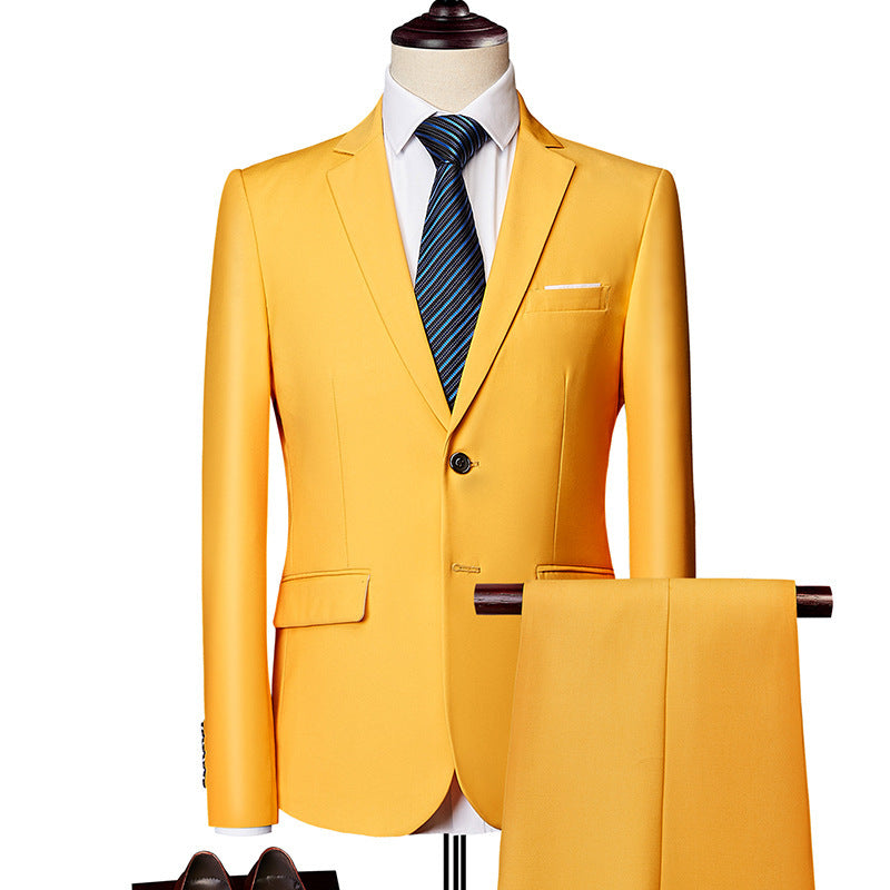 Men's two-piece suit, business casual suit