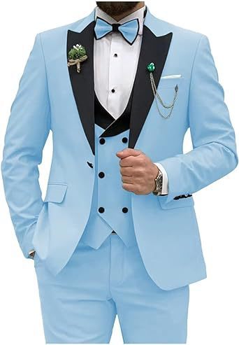 Men's three-piece suit, slim fit, formal suit for men