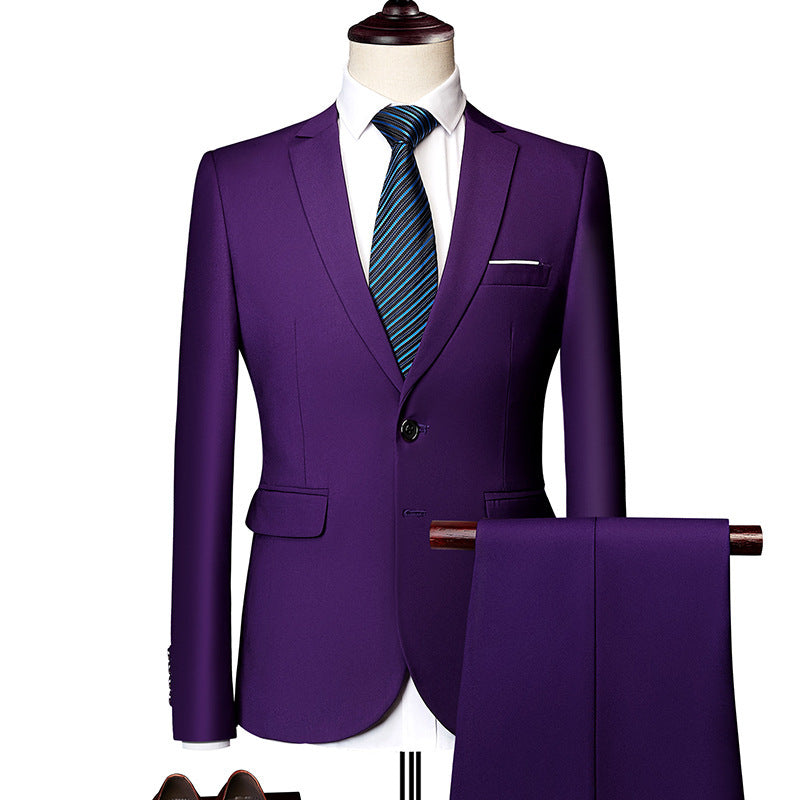 Men's two-piece suit, business casual suit