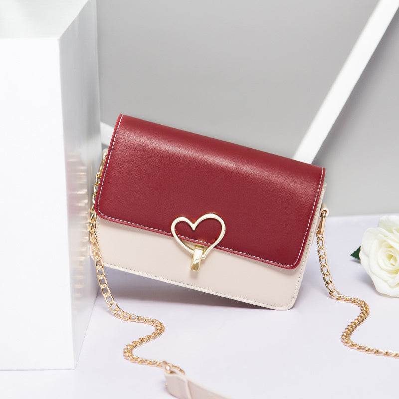 Sac à bandoulière en cuir sauvage avec chaîne - Style & confort