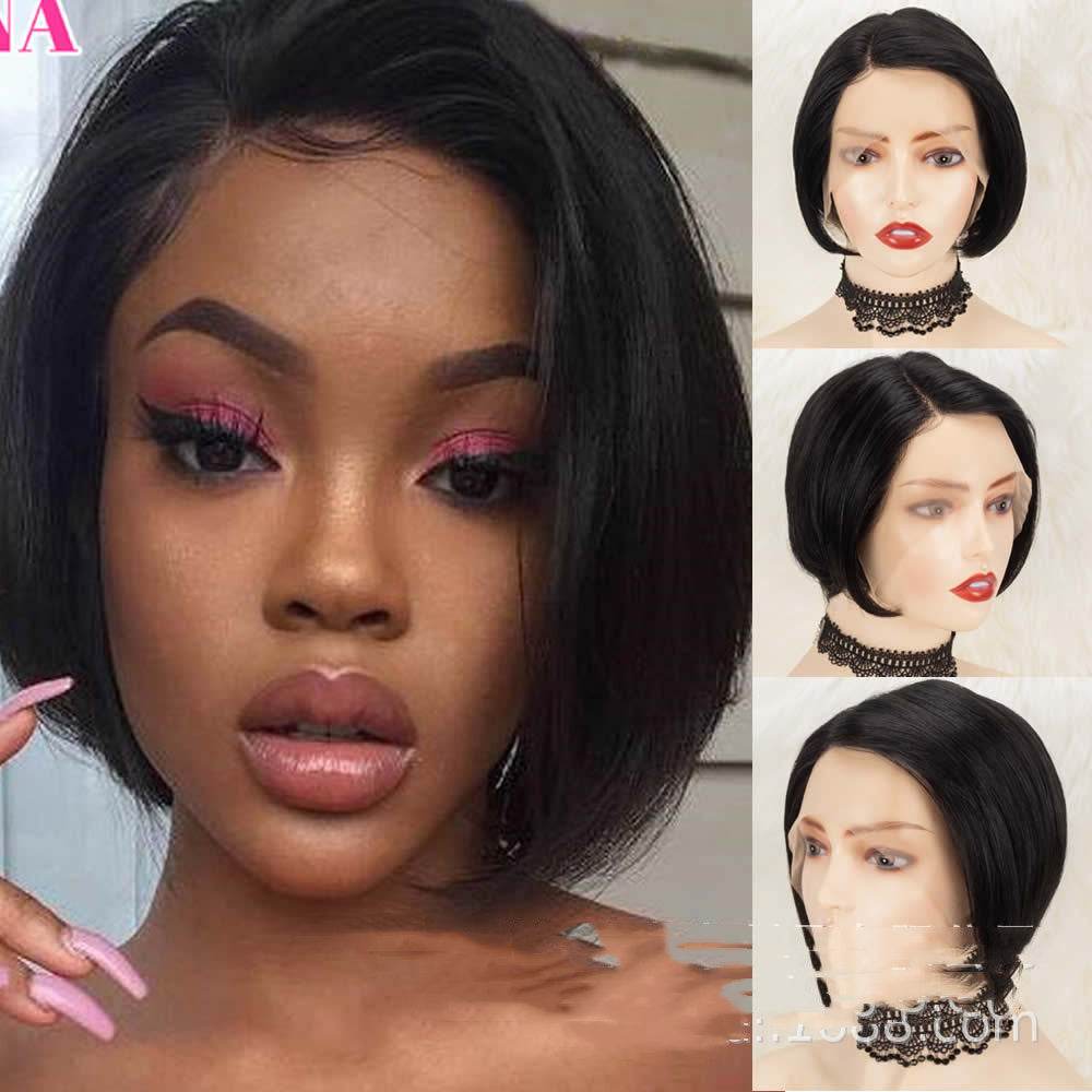 Perruque Pixie en cheveux naturels avec dentelle frontale - Style & confort