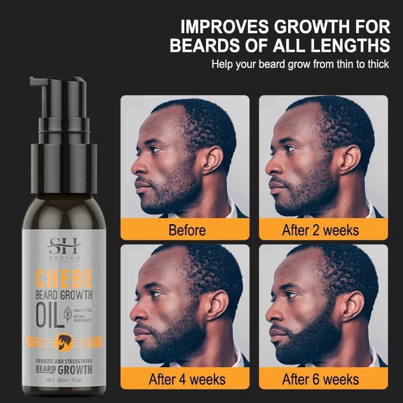 Huile de croissance de barbe naturelle pour hommes - Style & confort