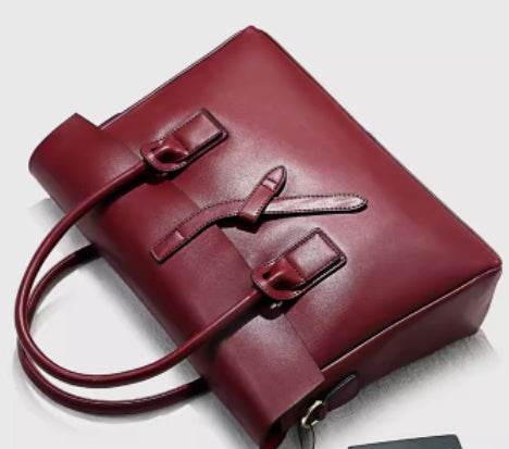 Mallette en vrai cuir pour ordinateur, porte-documents A4 - Style & confort
