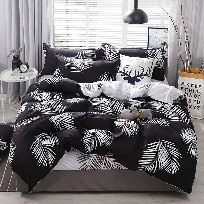 Literie en polyester à imprimé simple et tendance pour la maison