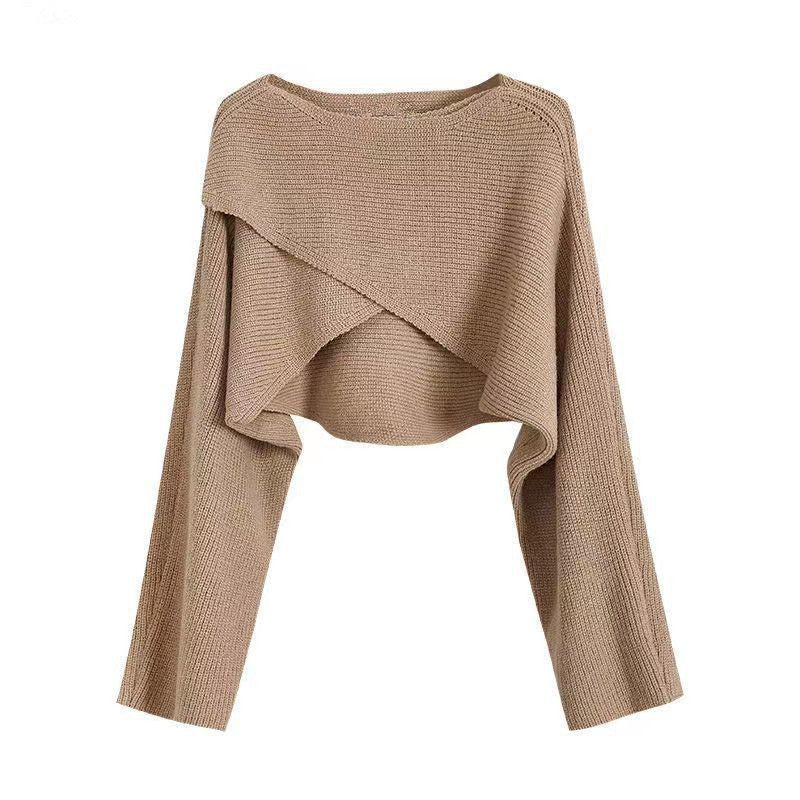 Autumn And Winter Design Sense Niche Cross Sweater