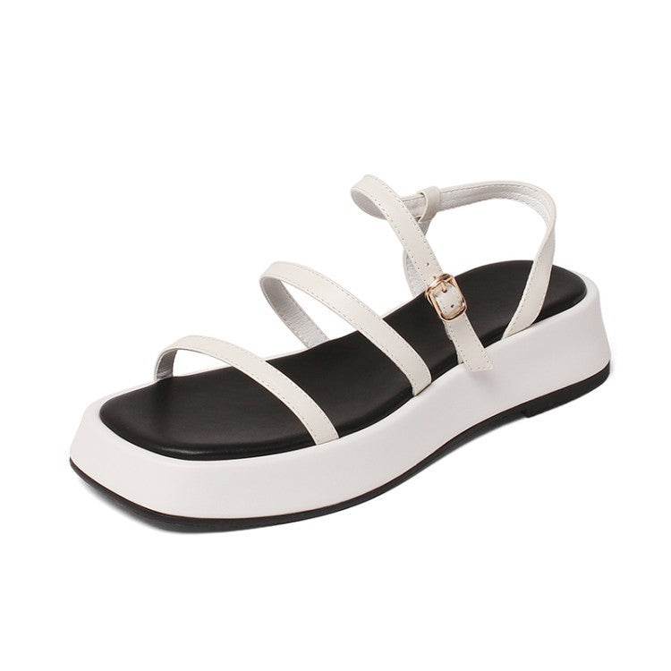 Summer Women's Soft Sole Casual Leather Platform Sports Sandals - Style & confort
