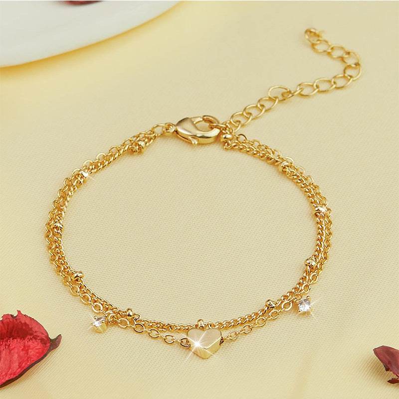 Bracelet de cheville en forme de cœur pour femme - Style & confort