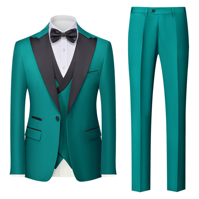 Nouveau costume trois pièces pour homme, style coréen, coupe ajustée