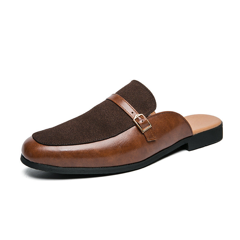 Chaussons britanniques pour hommes,en cuir pour hommes