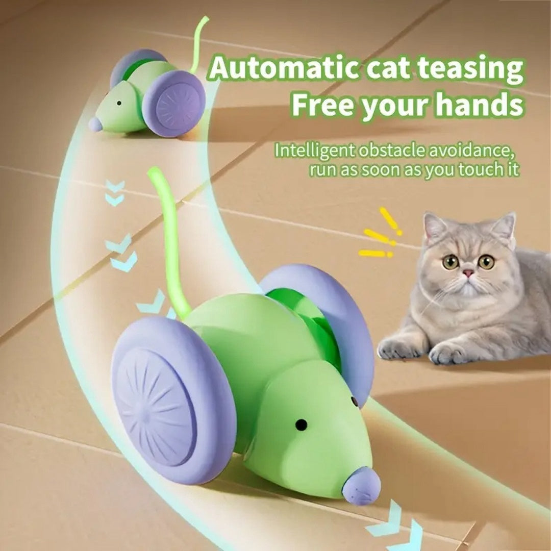 Souris électrique pour chats, avec évitement intelligent des obstacles