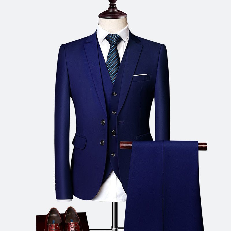 Men's three-piece suit, slim fit, British style