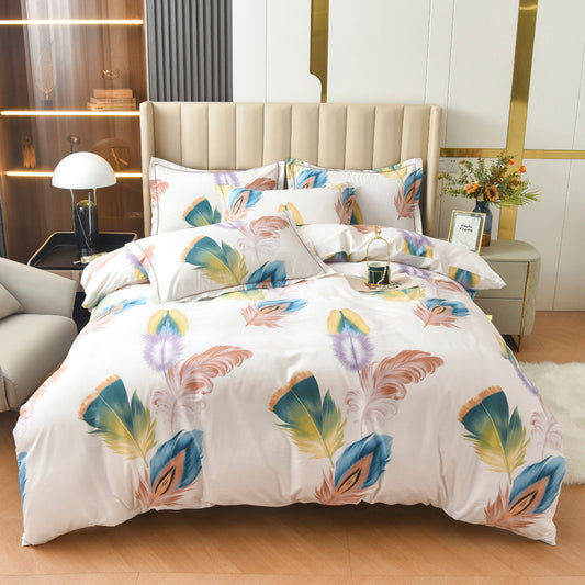 Ensemble de quatre housses de couette et draps en coton grande taille