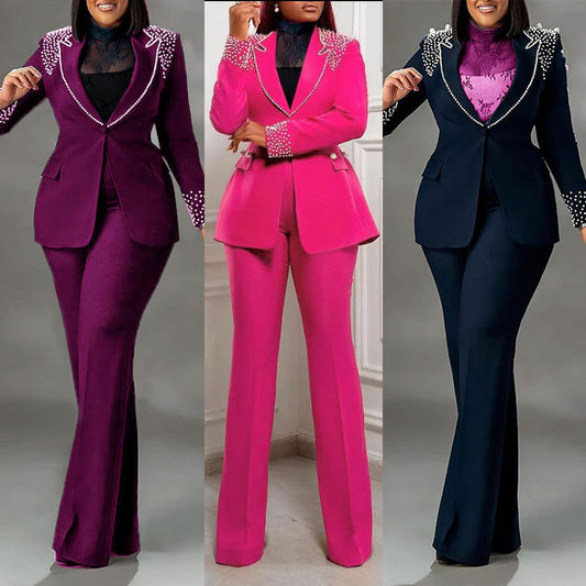 Costume deux pièces slim-fit pour femme