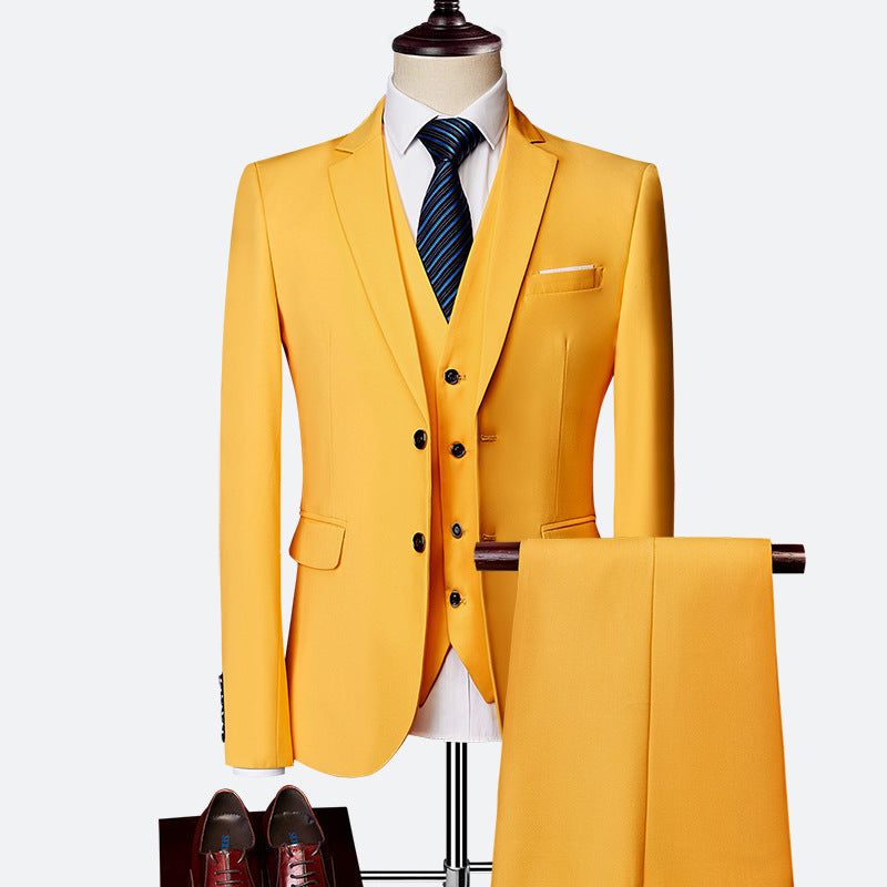 Men's three-piece suit, slim fit, British style