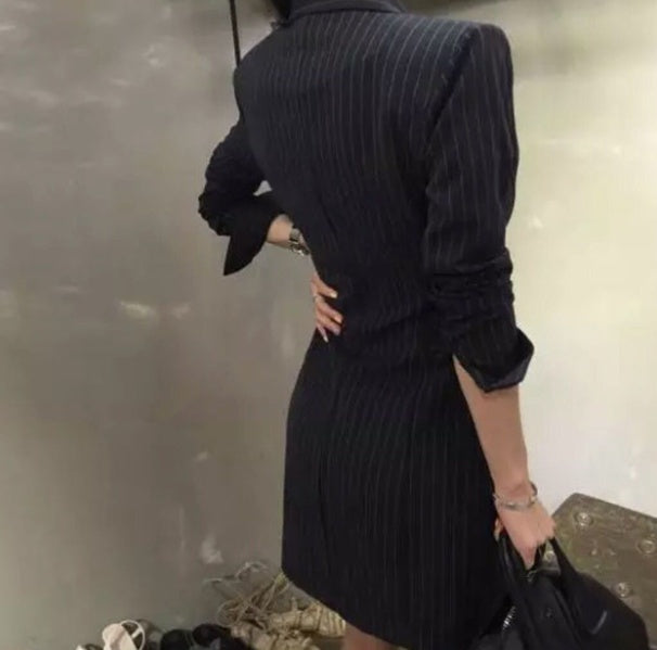 Suit-style jacket dress