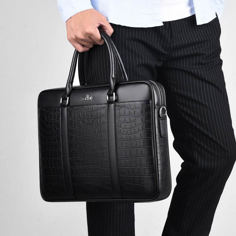 Sac à main d'affaires horizontal pour homme grande capacité - Style & confort
