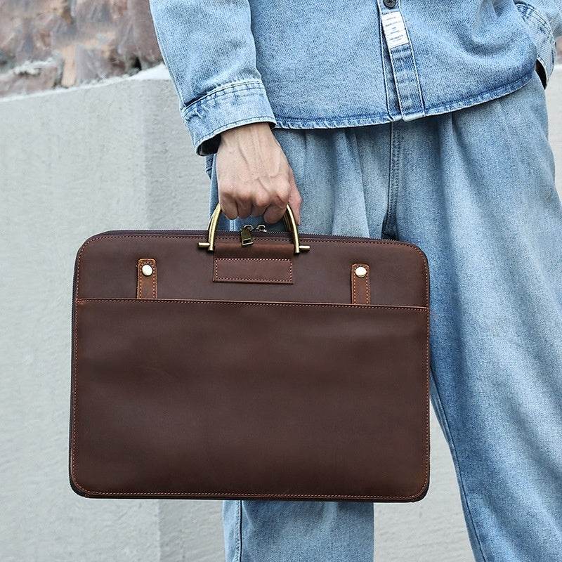 Sac à main d'affaires pour homme en cuir - Style & confort