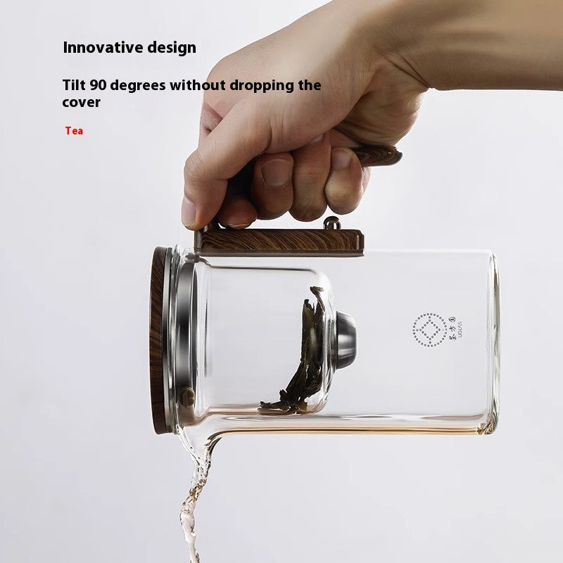 Magnetic teapot, wooden handle