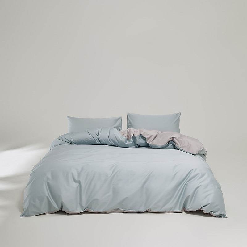 Ensemble 4pcs en coton bicolore de couleur unie - Style & confort