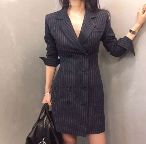 Suit-style jacket dress