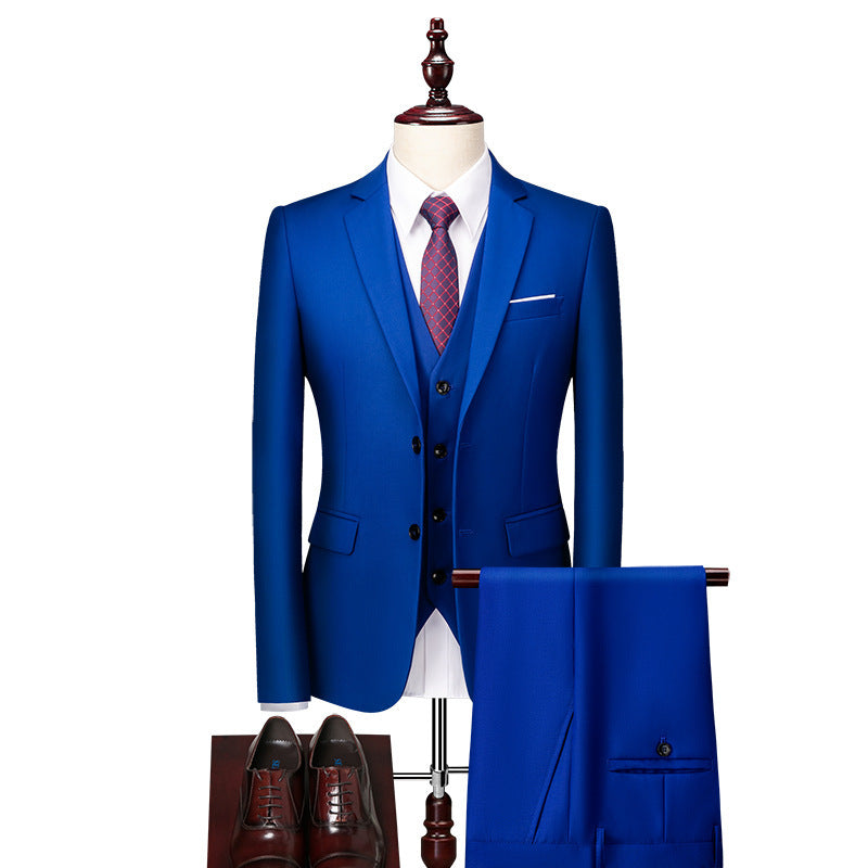 Men's three-piece suit, slim fit, British style