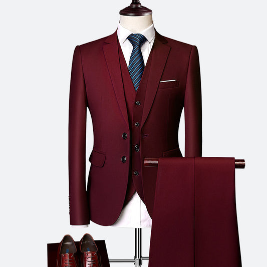 Men's three-piece suit, slim fit, British style