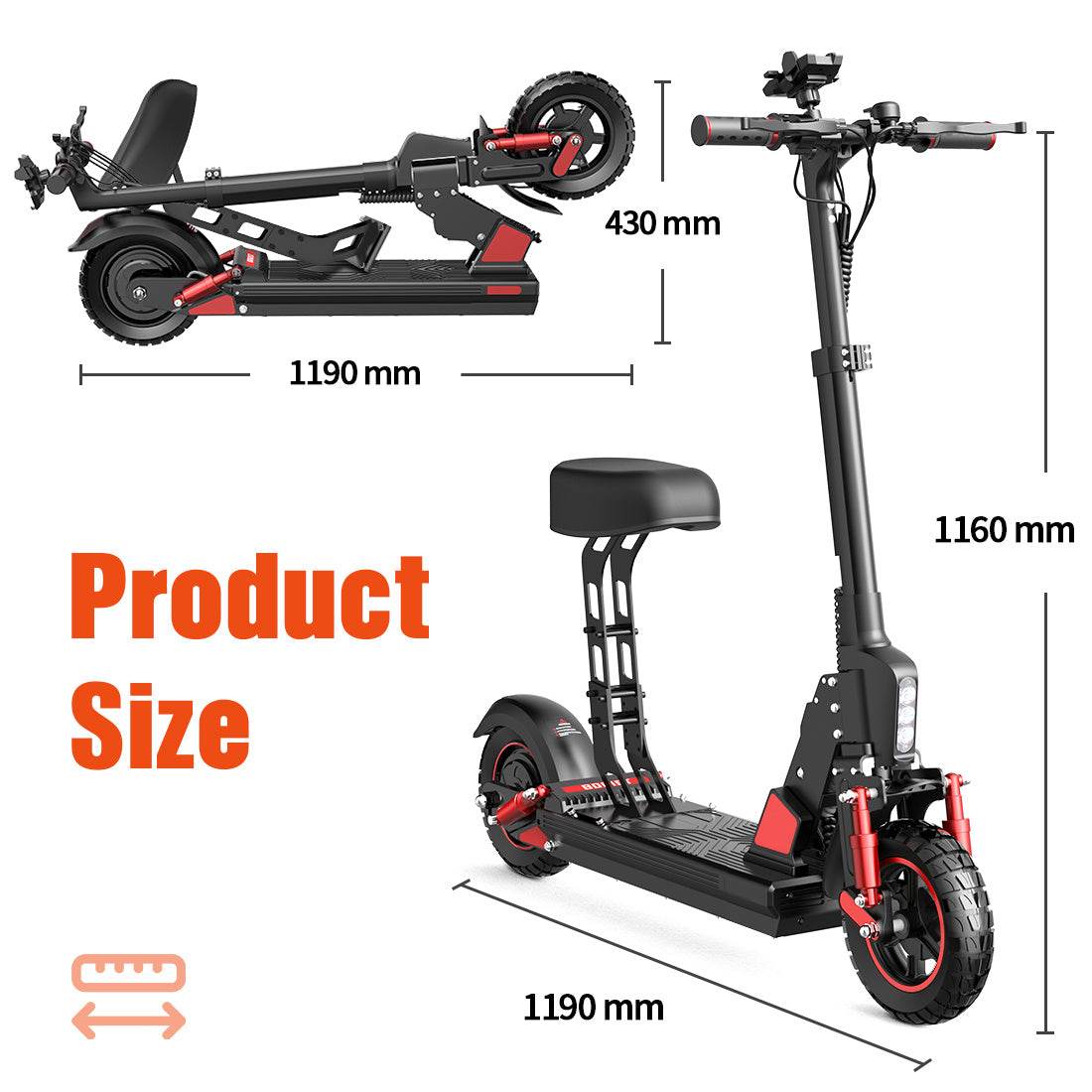 Trotinette Scooter électrique BIOGIST 35-45KM - Style & confort