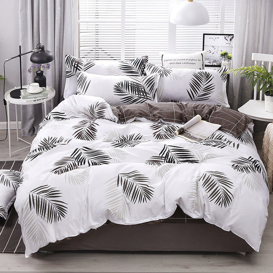 Literie en polyester à imprimé simple et tendance pour la maison