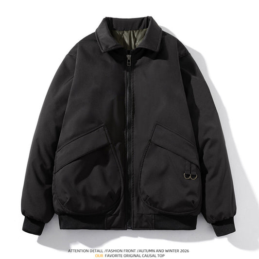 Men's Bomber Jacket Thickened Baseball Cotton Coat