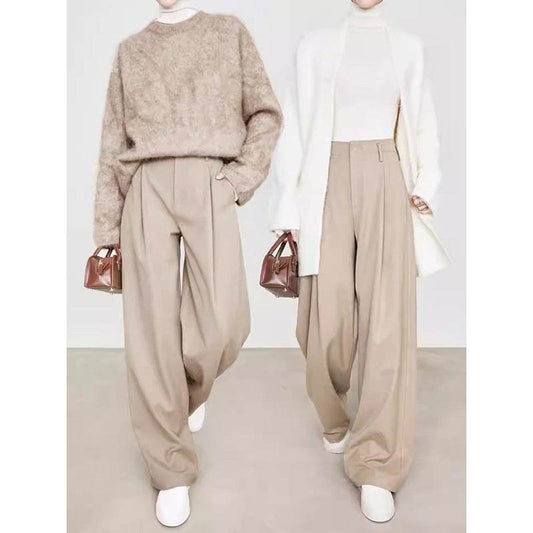 Pantalon de costume drapé large qualité - Style & confort