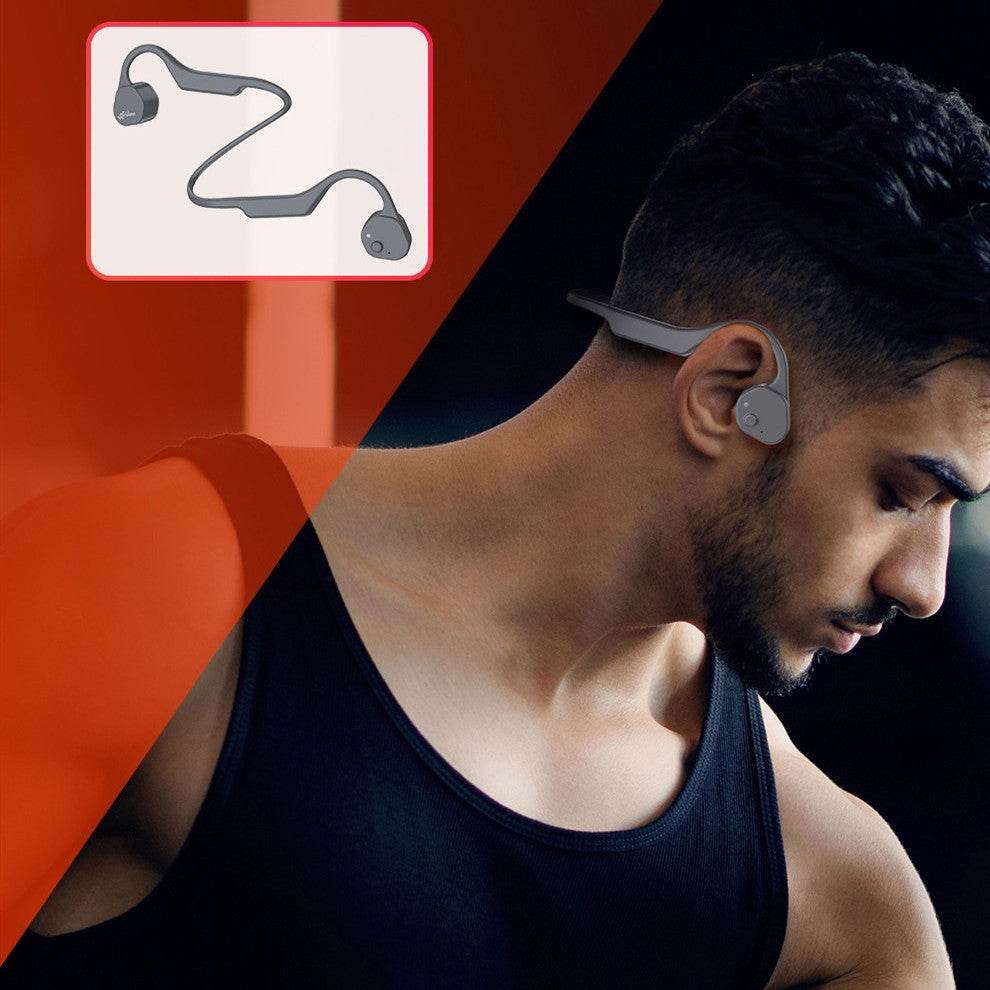 Casque Bluetooth de sport à conduction aérienne E300 Gris Noir - Style & confort