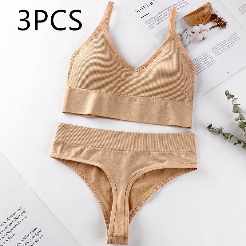 Ensemble culotte et soutien-gorge sans anneau en acier - Style & confort