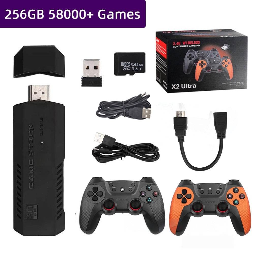 Manette de console de jeu X2 sans fil HDMI double lecteur Arcade 3D - Style & confort