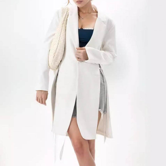 Manteau fendu ample pour femme - Style & confort