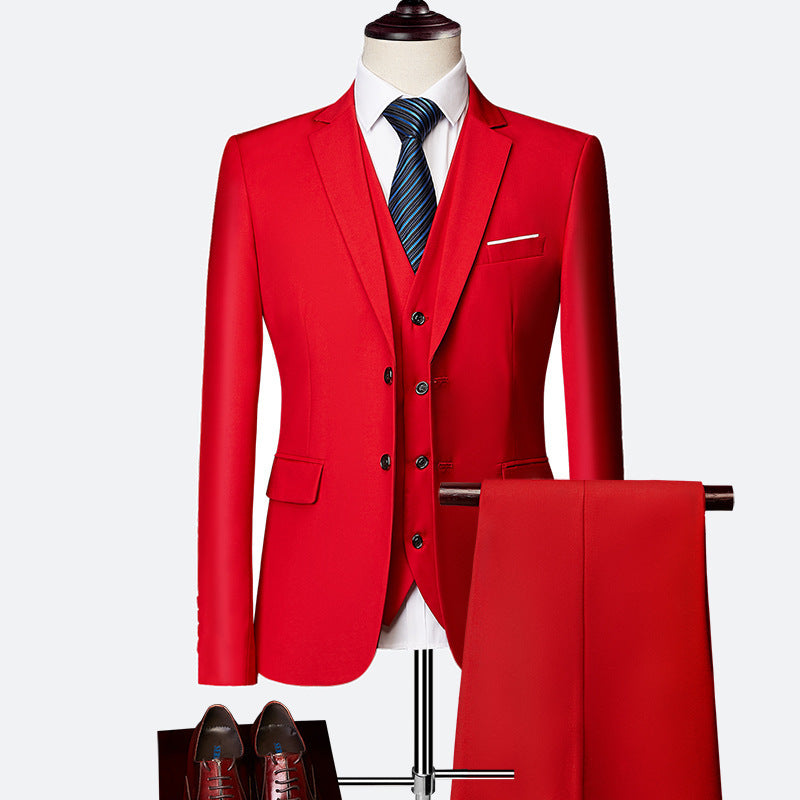 Men's three-piece suit, slim fit, British style