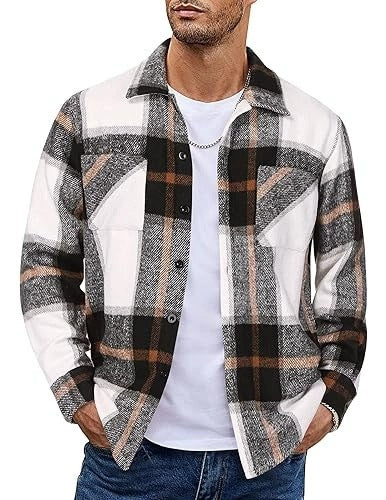Plaid Casual Long Sleeve Jacket Versatile Shirt