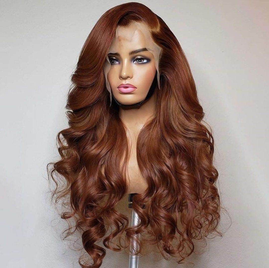 Perruque wave brown cheveux humains - Style & confort