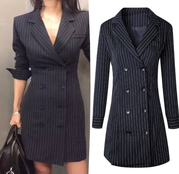 Suit-style jacket dress