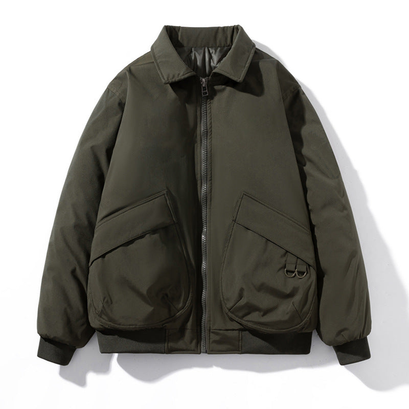 Men's Bomber Jacket Thickened Baseball Cotton Coat