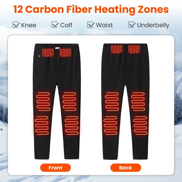 Winter Heated Pants With 12 Heating Zones 5V USB Powered
