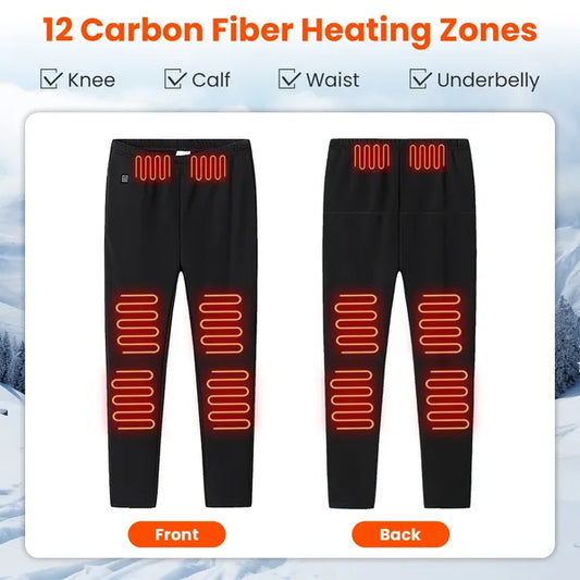 Winter Heated Pants With 12 Heating Zones 5V USB Powered