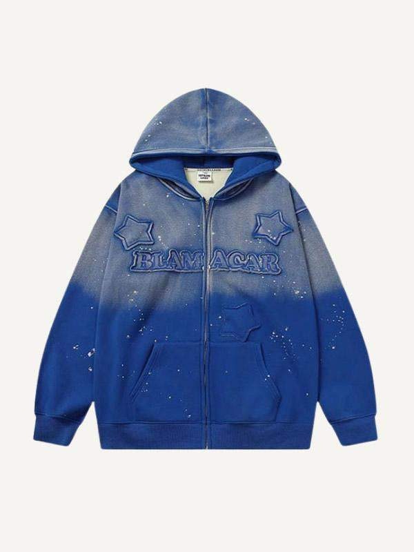 Men's Loose Casual Printed Hooded Sweatshirt