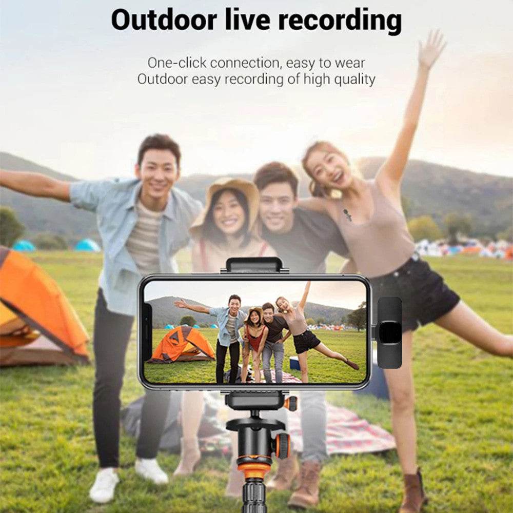 Microphone Lavalier sans fil Mini micro d'enregistrement audio vidéo portable - Style & confort
